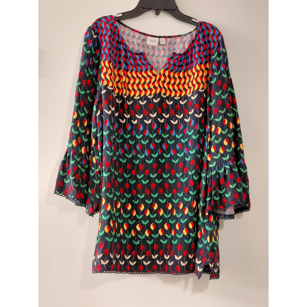 Rafaella Women's Multicolor Short Sleeve Blouse, Size L
